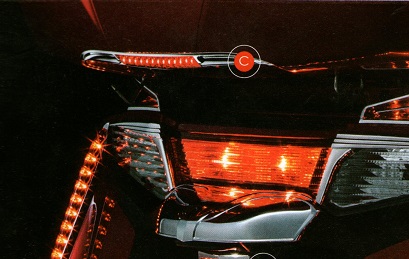 Накладка на низ заднего кофра с доп.светом габариты/стоп для 12-UP