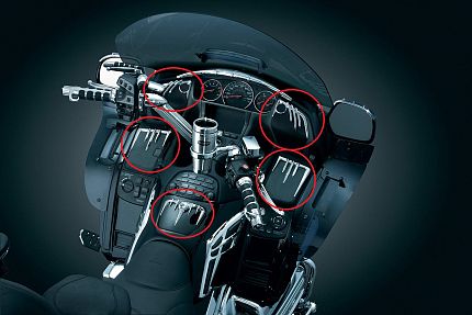 **Хром-подтёки КОМПЛЕКТ 8 накладок в едином стиле