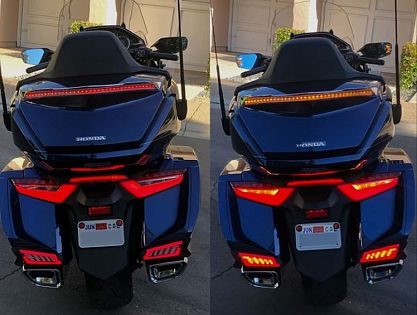 Диодные огни на низ боковых кофров (гарарит/стоп/поворот)