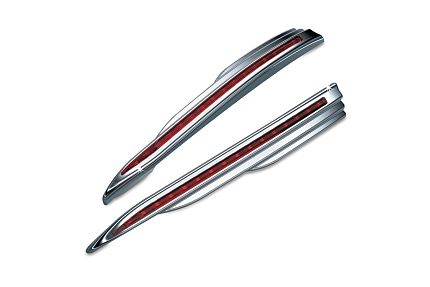 Вертикальные накладки L.E.D. с доп.светом габариты/стоп (пара)