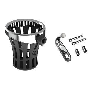 (Хром) Держатель для напитков Big Ass® GEN-2для всех GL1800 (комплект с крепежом)