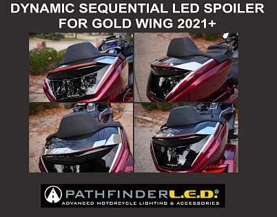 (Черный) Спойлер на центральный кофр GL18, 21-UP (гарарит/стоп/поворот)