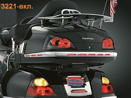 Молдинги на задний и боковые кофры с подсветкой L.E.D. и БЕЛЫМИ линзами