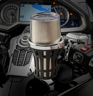 (Хром) Держатель для напитков Big Ass® GEN-2для всех GL1800 (комплект с крепежом)