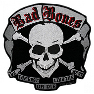Нашивка "Череп Bad Bones" размеры 29см*29см, с термоклеем