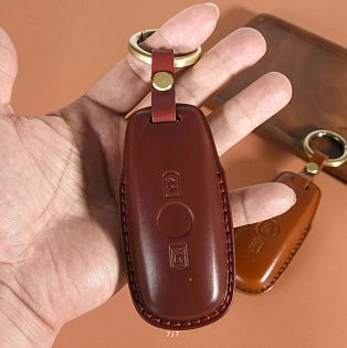 Чехол для брелка GL1800, 18-UP, бордовый, кожа