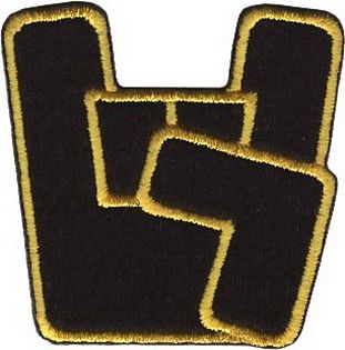 Нашивка (шеврон) HMR (Heavy Metal Rock), 5.1 х 5.1 см