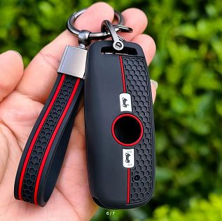 Чехол с шнурком для брелка GL1800, 18-UP, силиконовый красный