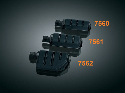 Подножки чёрные малые TRIDENT ISO® Gloss Black (пара)