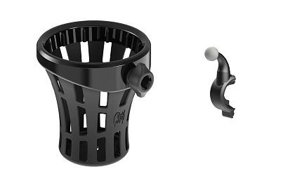 (Черный) Держатель для напитков Big Ass® GEN-2 на левую сторону GL18-18 (комплект с крепежом)