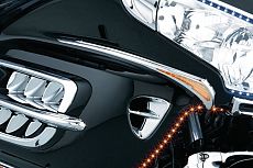 Акцент под фару, хром с подсветкой L.E.D (пара)