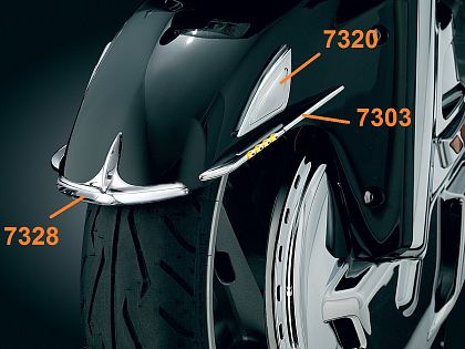 Молдинги на переднее крыло, с подсветкой L.E.D. (пара)