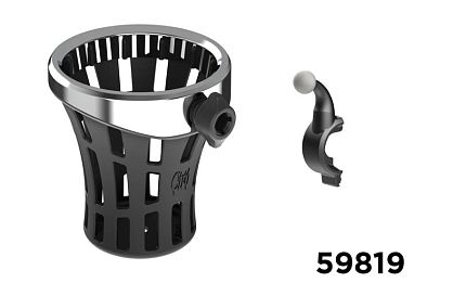 (Хром) Держатель для напитков Big Ass® GEN-2 на левую сторону GL18-18 (комплект с крепежом)