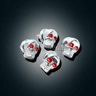 Болты для крепления номера Черепушка Хром, комплект 4шт