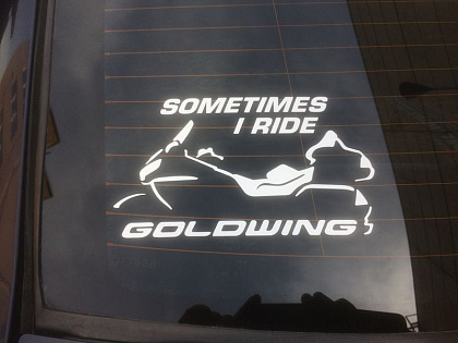Наклейка на авто "Sometimes I Ride" Goldwing 1800