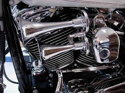 Гудок пневмотический WOLO AIR MAX CHROME, 120 Decibels-620/740 Hz