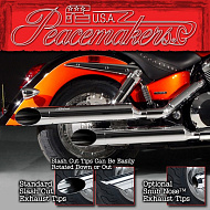 Глушители Peacemakers с возможностью вкл./откл. громкости выхлопа VTX1300R/S
