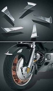 Хром накладки на спицы переднего колеса GL1800, 01-17гг (комплект)