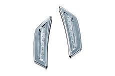 Акцент-хром на фронтальную часть бокового пластика с белыми огнями (пара)