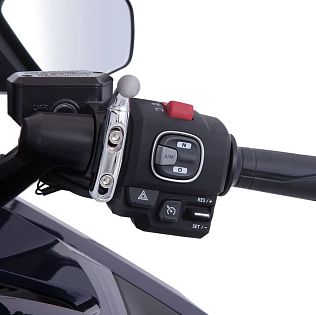 (Хром) Держатель для напитков Big Ass® GEN-2для всех GL1800 (комплект с крепежом)