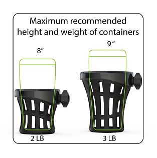 (Черный) Держатель для напитков GEN-2 Standart для всех GL1800 (комплект с крепежом)