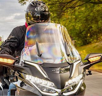 (Черные) Накладки LED на передний обтекатель (габарит/поворот), комплект