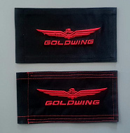 Флаг GOLD WING черн/красный, вышивка