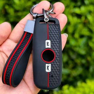 Чехол с шнурком для брелка GL1800, 18-UP, силиконовый красный