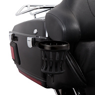 (Чёрный) Держатель для напитков для комфорта пассажира Standard или Big Ass® для H-D Touring (комплект с крепежом)