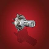 Лампа (H4), белый свет, 16 диодов, 12v, 18Wt, яркость 2000 lm (1шт)
