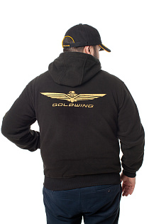Толстовка на молнии, вышивка GOLDWING Стиль-1
