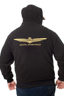 Толстовка на молнии, вышивка GOLDWING Стиль-1