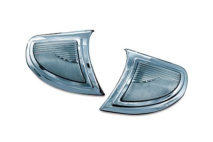 Накладка в уголки фар с белыми линзами и повторителями поворотников (пара)