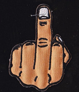 Нашивка "Fuck off" размеры 7см*5см, с термоклеем